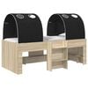 vidaXL Barnas H&oslash;ye Sengramme med Tunnel 3 stk. Sonoma eik og svart