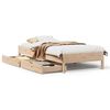vidaXL Sengeramme uten madrass 75x190 cm heltre furu