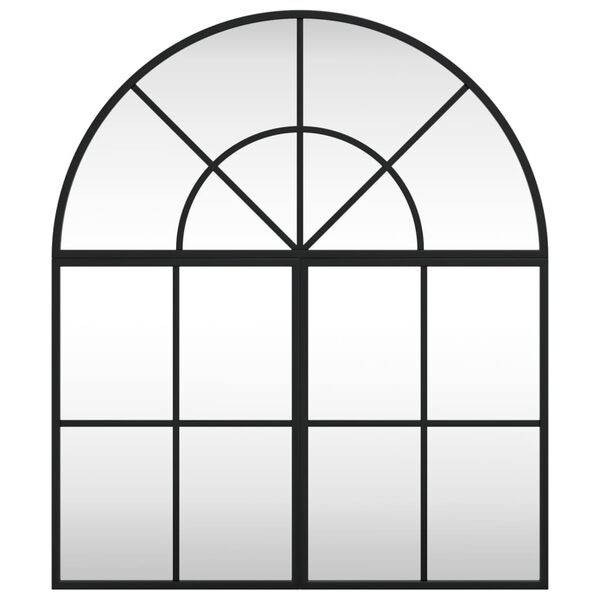 vidaXL Veggspeil svart 60x70 cm buet jern