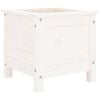vidaXL Hageplantekasse hvit 40x40x39 cm heltre furu