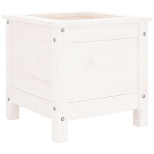 vidaXL Hageplantekasse hvit 40x40x39 cm heltre furu