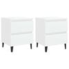 vidaXL Nattbord 2 stk hvit 40x35x50 cm konstruert tre