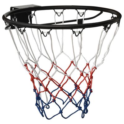 vidaXL Basketballkurv svart 45 cm stål