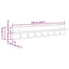 vidaXL Vegghengt kleshenger R&oslash;kt eik 100 x 10,5 x 18 cm Konstruert tre