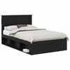 vidaXL Sengestamme Ensfarget Svart 120 x 200 cm Massiv furu