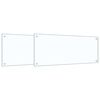 vidaXL Kj&oslash;kkenbakplate 2 pcs Gjennomsiktig 100 x 40 cm herdet glass
