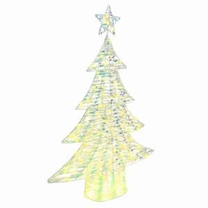vidaXL Juletre 120 LED-lys Varmhvit 120,5 cm PET