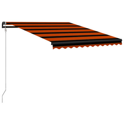 vidaXL Automatisk uttrekkbar markise 300x250 cm oransje og brun