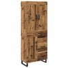 vidaXL H&oslash;yskap 2 stk. Gammelt tre 69,5 x 34 x 180 cm