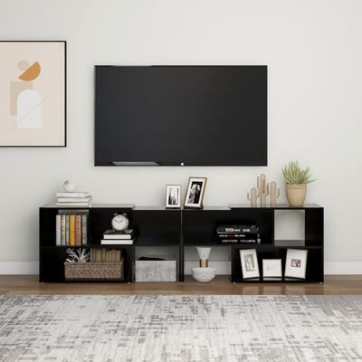 vidaXL TV-benk svart 149x30x52 cm sponplate