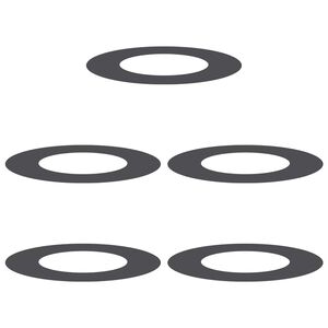 vidaXL passende for Flat Tre Ringer 5 pcs Svart &Oslash;40 / 70 cm St&aring;l