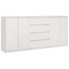 vidaXL Sideskap 3 stk hvit heltre furu