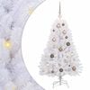 vidaXL Kunstig juletre Hvit 68 x 68 x 120 cm PVC og metall