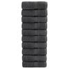 vidaXL Premium vaskeh&aring;ndkl&aelig;r SOLUND 10 stk antrasitt 30x30 cm 600 g/m&sup2;