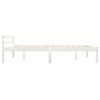 vidaXL Sengeramme hvit heltre furu 140x200 cm