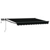vidaXL Manuell utvidbar markise med LED-lamper 3,5 x 2,5 m