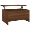 vidaXL Salongbord brun eik 80x55,5x41,5 cm konstruert tre