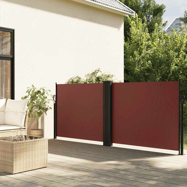 vidaXL Uttrekkbar sidemarkise 120x600 cm brun
