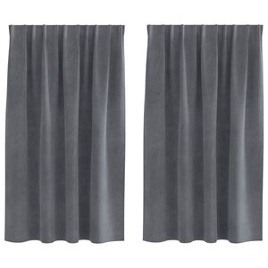 vidaXL Blendingsgardiner 2 pcs Lysegr&aring; 140 x 140 cm Fl&oslash;yel