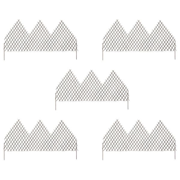 vidaXL Espaliergjerder 5 stk 170x105 cm selje