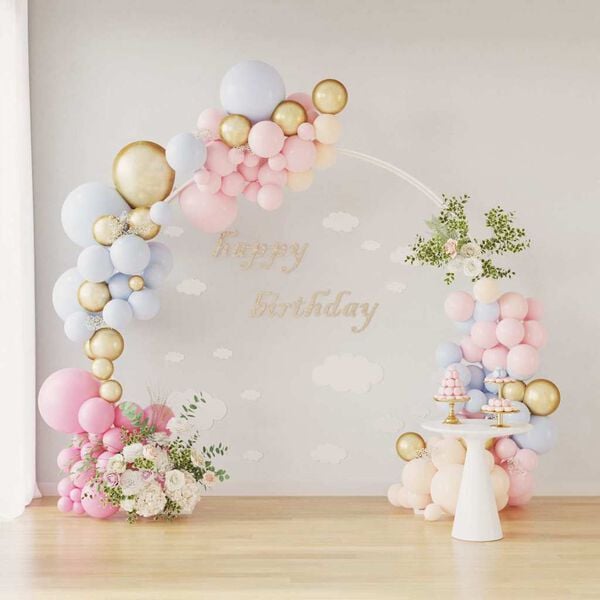 vidaXL Bryllupsbue Hvit 220 x 45 x 200 cm St&aring;l