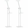 vidaXL Messe Utstillinger 2 pcs Hvit 26.5 x 26.5 x 127 cm Jern