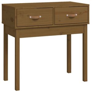 vidaXL Konsollbord honningbrun 76,5x40x75 cm heltre furu