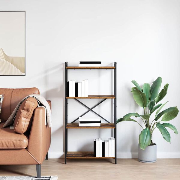 vidaXL Bokhylle Gammelt tre 40 x 30 x 85 cm Konstruert tre