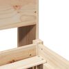 vidaXL Seng med bokhylle uten madrass 200x200 cm heltre furu