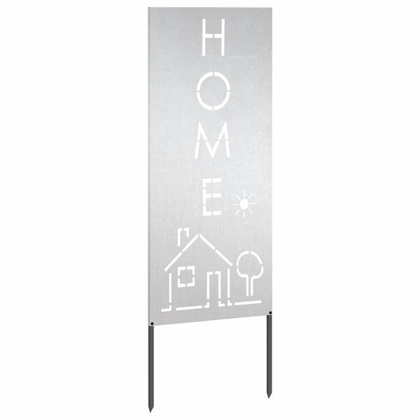 vidaXL Hageprivat skjerm Fretwork s&oslash;lv 50 x 140 cm Rustfritt st&aring;l