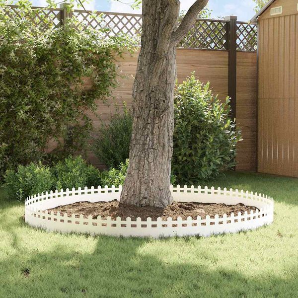 vidaXL Plenkanter 10 pcs Hvit 103 x 0,05 x 22 cm St&aring;l