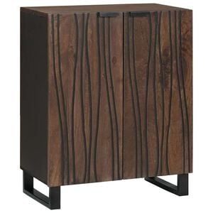 vidaXL Serviesskap Valn&oslash;tt 60 x 33,5 x 75 cm Massiv mango tre