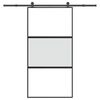 vidaXL Skyved&oslash;r med monteringssett 102,5x205 cm herdet glass&aluminium