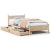 vidaXL Sengeramme uten madrass 90x200 cm heltre furu