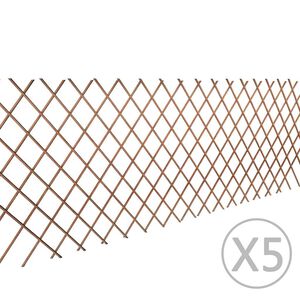 vidaXL Espaliergjerde selje 5 stk 180x90 cm
