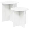vidaXL Sidebordssett 2 stk. &Oslash; 45 x 45 cm Konstruert tre