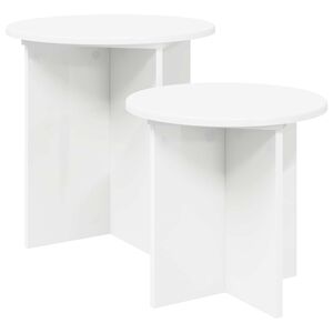 vidaXL Sidebordssett 2 stk. &Oslash; 45 x 45 cm Konstruert tre
