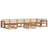 vidaXL Utend&oslash;rs sofa-sett 8 pcs Naturlig Solid akasietre