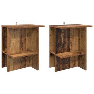 vidaXL Kaffebord 2 pcs Gammelt tre 40 x 30 x 49 cm Konstruert tre