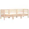 vidaXL Hagesofa 3-seters heltre furu