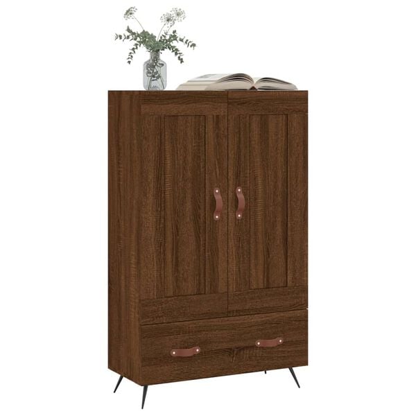 vidaXL Highboard brun eik 69,5x31x115 cm konstruert tre