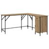 vidaXL Skrivebord Artisan Eik Konstruert tre 141 x 141 x 75 cm