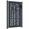 vidaXL Hageport antrasitt 100x150 cm st&aring;l bambusdesign