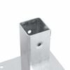 vidaXL Stolpebunner firkantet 4 stk s&oslash;lv 46x46 mm galvanisert st&aring;l