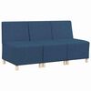 vidaXL Modul Sofa Enhet Armfri 3 pcs Bl&aring; 55 x 74 x 82 cm stoff
