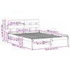 vidaXL Sengestamme med hodegjerde Brun 140 x 200 cm Massivt furutre