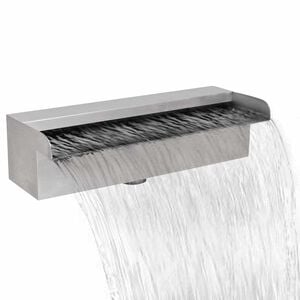 Rektangul&aelig;r foss i rustfritt st&aring;l 30 cm
