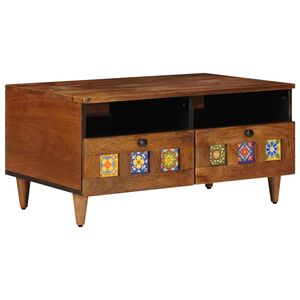 vidaXL TV-skap Valn&oslash;tt 70 x 33 x 46 cm Massiv mango tre