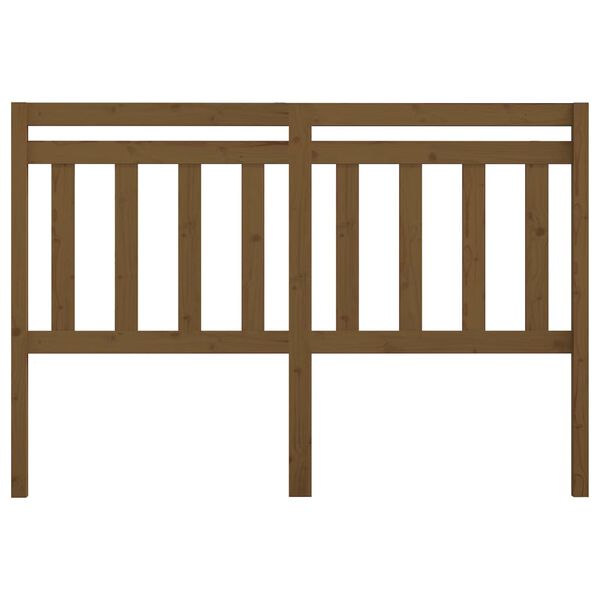 vidaXL Sengegavl honningbrun 146x4x100 cm heltre furu