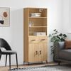 vidaXL Highboard sonoma eik 69,5x34x180 cm konstruert tre